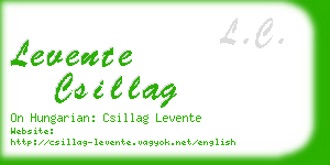 levente csillag business card